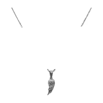 Angel Wing Pendant with Cable Chain, Stainless Steel