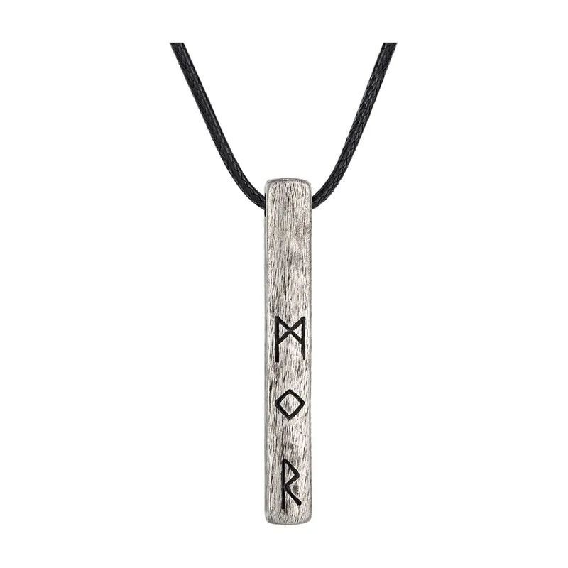 Collier Pendentif Runes Nordiques, Acier Inoxydable