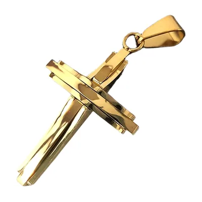 Collier avec Pendentif Croix et Chaîne, Acier Inoxydable