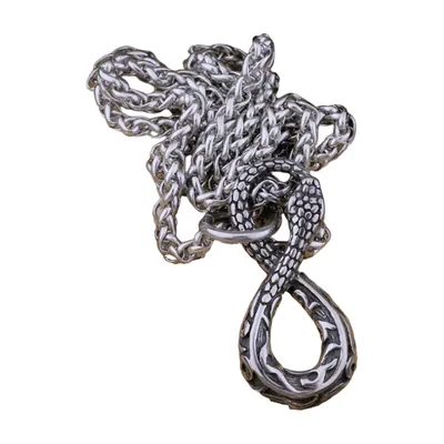 Schlangen-Anhänger mit Acht-Design, Edelstahl