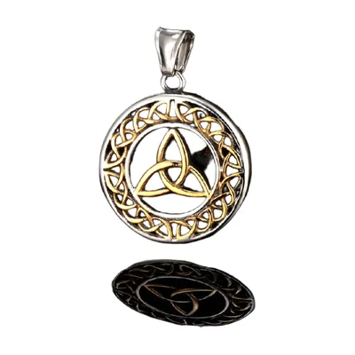 Keltischer Knoten Anhänger mit Triquetra-Symbol, Edelstahl