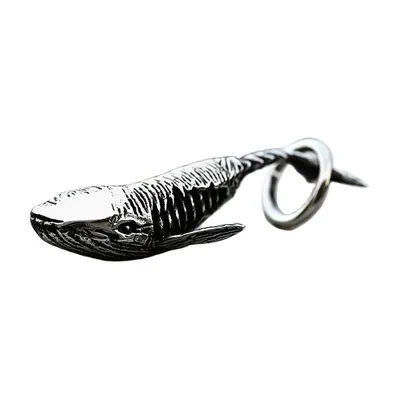 Walskelett Anhänger Kette für Herren, 316L Edelstahl