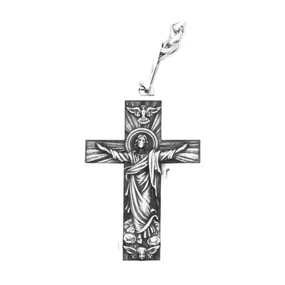 Pendentif Croix de Jésus avec Chaîne, Acier Inoxydable 316L