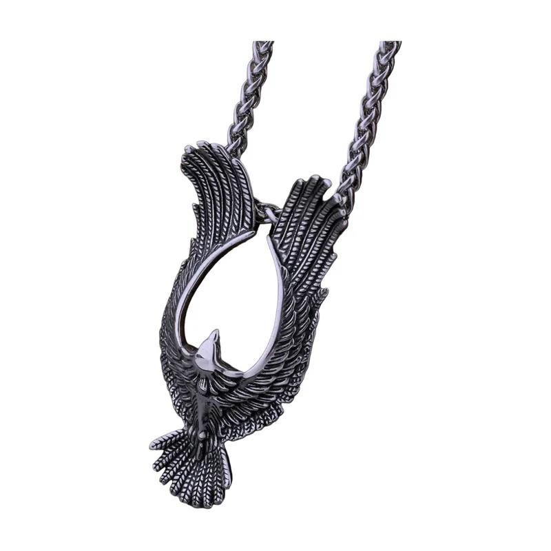 Colgante de Alas de Águila con Cadena, Acero Inoxidable