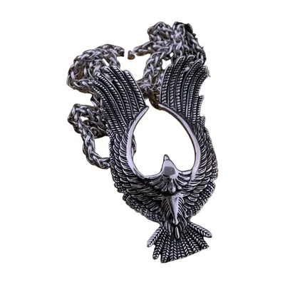 Adlerflügel Anhänger mit Kette, 316L Edelstahl