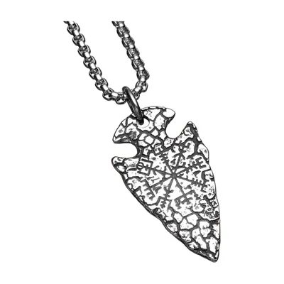 Pendentif Pointe de Flèche Viking avec Chaîne, Acier Inoxydable