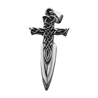 Celtic Cross Pendant Necklace, 316L Stainless Steel