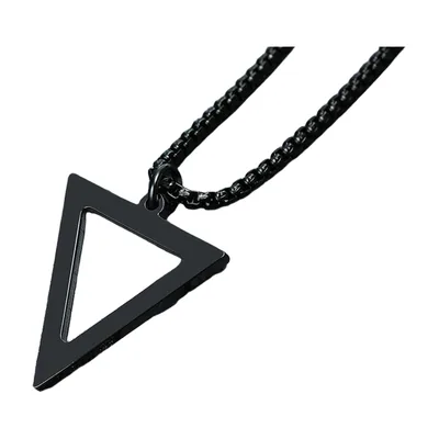 Hohlwürfel Anhänger mit Kugelkette, Edelstahl