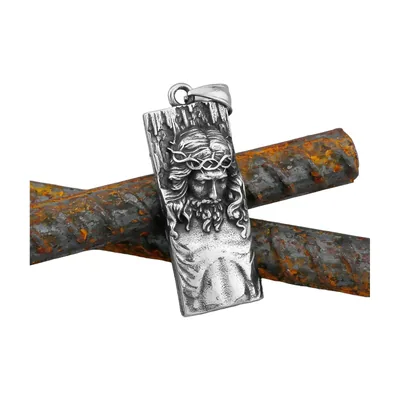 Collier Pendentif Visage de Jésus-Christ, Acier Inoxydable 316L