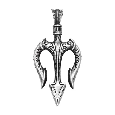 Colgante de Tridente con Cadena de Acero Inoxidable