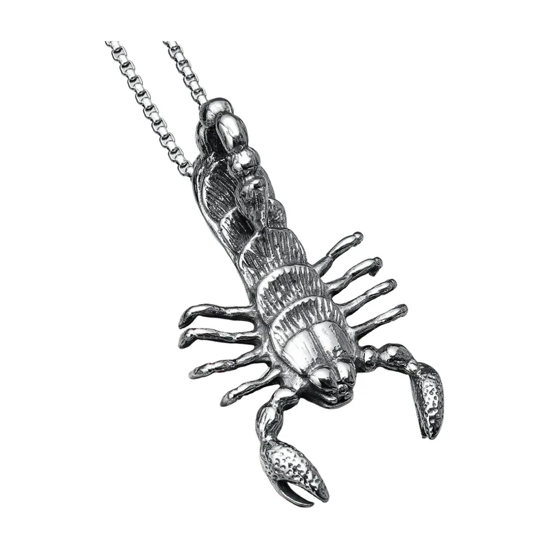 Collier Pendentif Scorpion, Acier Inoxydable 316L