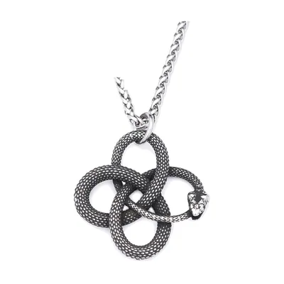 Ouroboros Schlangen-Anhänger mit Kette, Edelstahl