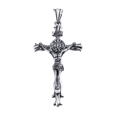 Collier Pendentif Crucifix, Acier Inoxydable 316L
