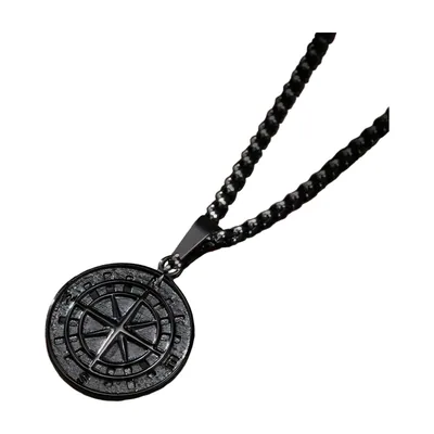 Colgante de Brújula con Cadena, Acero Inoxidable