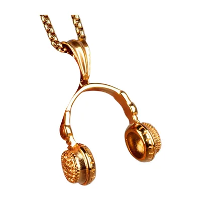 Colgante de Auriculares con Cadena, Acero Inoxidable 316L