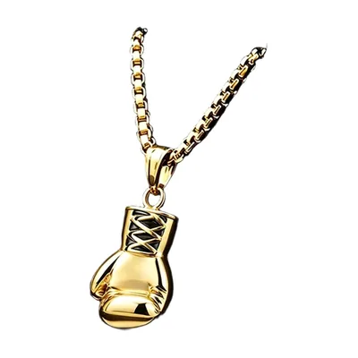 Collana con Pendente Guantone da Boxe, Acciaio Inossidabile
