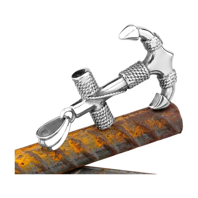 Wikinger Anker Anhänger mit Kette, 316L Edelstahl