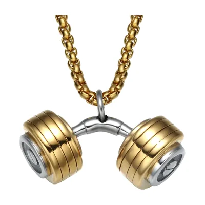 Collana con Pendente a Manubrio e Catena, Acciaio Inossidabile