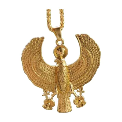 Colgante de Águila con Cadena de Cuerda, Acero Inoxidable