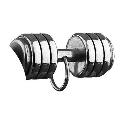 Hantel Anhänger Kette für Herren, 316L Edelstahl