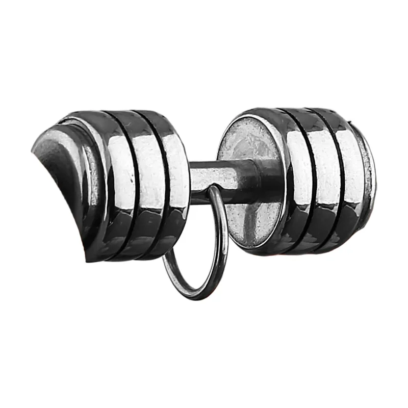 Collier Pendentif Haltère, Acier Inoxydable 316L