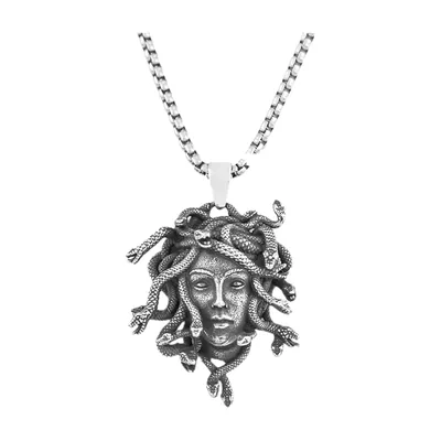 Collier Méduse avec Chaîne Maillon, Acier Inoxydable