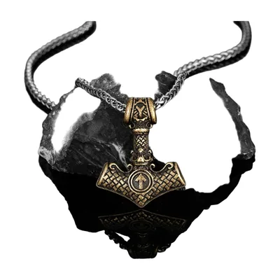 Pendentif Mjölnir Marteau de Thor avec Chaîne, Acier Inoxydable