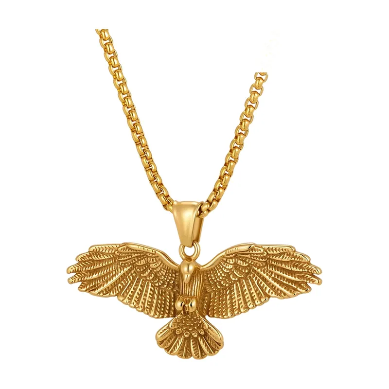 Colgante de Águila con Cadena para Hombre, Acero Inoxidable