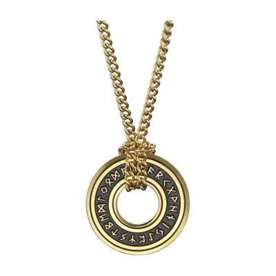 Vegvisir Viking Compass Pendant with Runic Chain, Stainless Steel