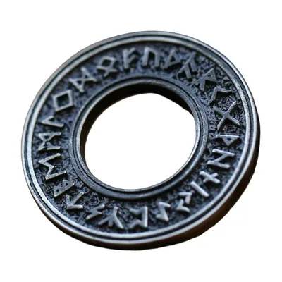 Wikinger Vegvisir Runen-Kompass Anhänger mit Kette, Edelstahl