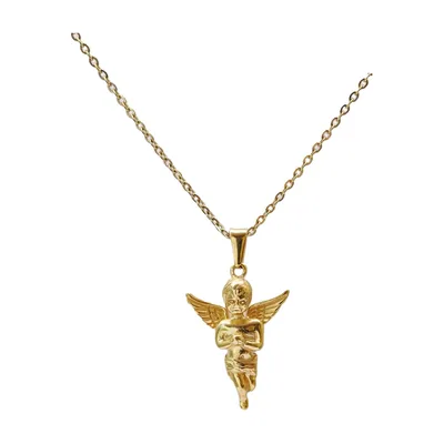 Collier Pendentif Ange avec Chaîne, Acier Inoxydable
