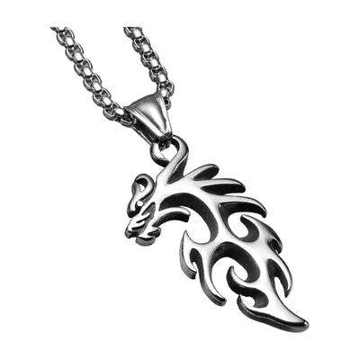 Drachen-Anhänger mit Kugelkette, 316L Edelstahl