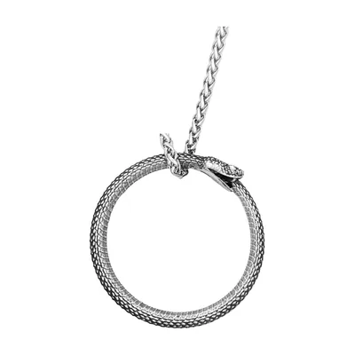 Ouroboros Schlangen-Anhänger mit Panzerkette, Edelstahl