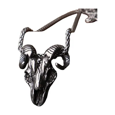 Stierschädel Anhänger mit Kette, 316L Edelstahl