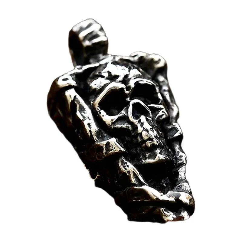 Collier Pendentif Crâne avec Chaîne, Acier Inoxydable