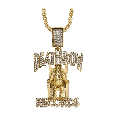 Collier Pendentif Trône avec Zirconia, Acier Inoxydable