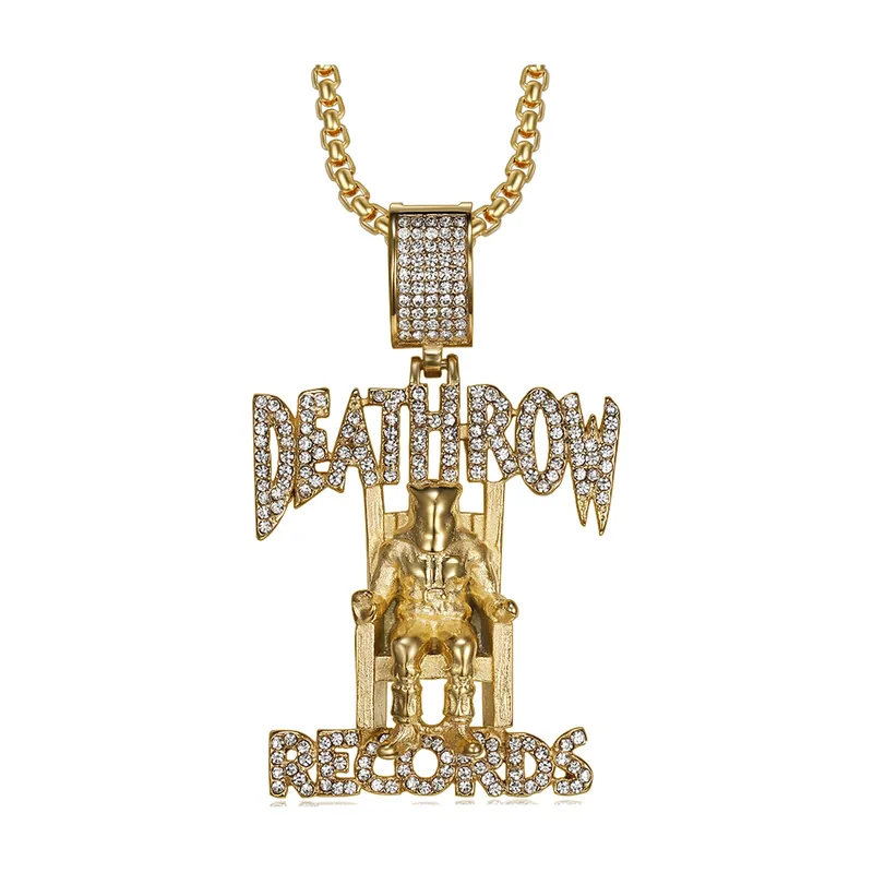 Collier Pendentif Trône avec Zirconia, Acier Inoxydable