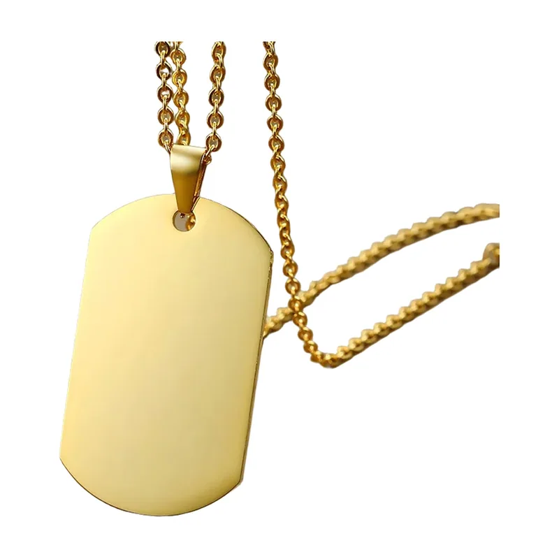 Collar con Doble Placa Militar, Acero Inoxidable