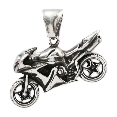 Motorrad Anhänger mit Panzerkette, Edelstahl