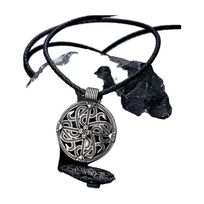 Viking Rune Pendant with Celtic Knot, Stainless Steel