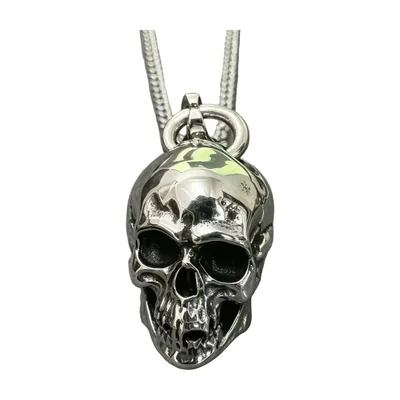 Colgante de Calavera Anatómica con Cadena, Acero Inoxidable