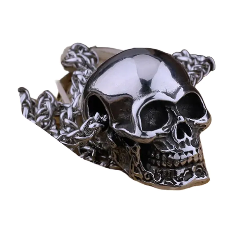 Colgante de Calavera con Cadena, Acero Inoxidable