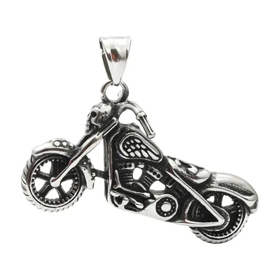 Motorrad Chopper Anhänger mit Kette, 316L Edelstahl