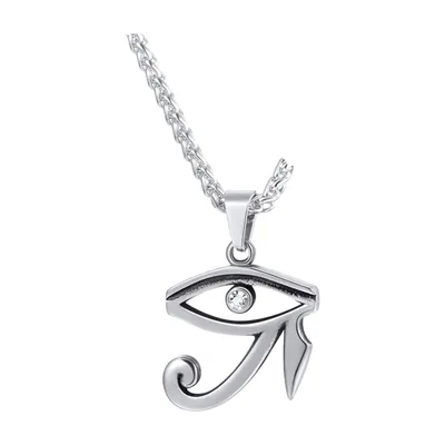 Horus-Auge Anhänger mit Zirkonia, Edelstahl