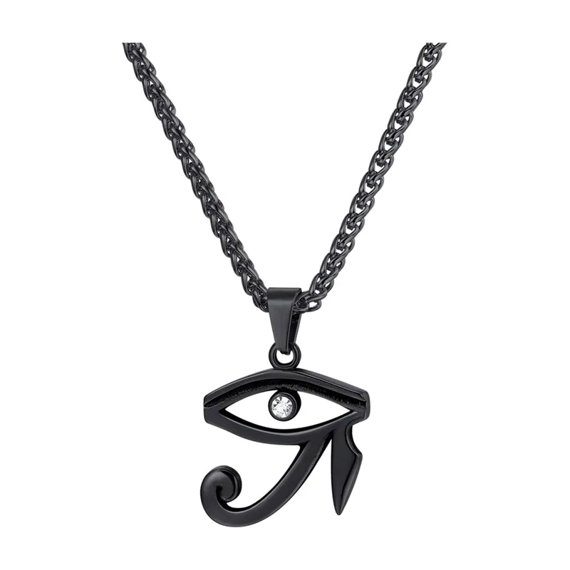 Horusauge Anhänger mit Zirkonia, Edelstahl