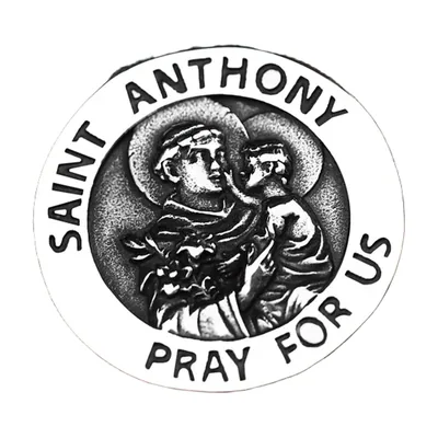 Medaglione di Sant'Antonio con Catena, Acciaio Inossidabile