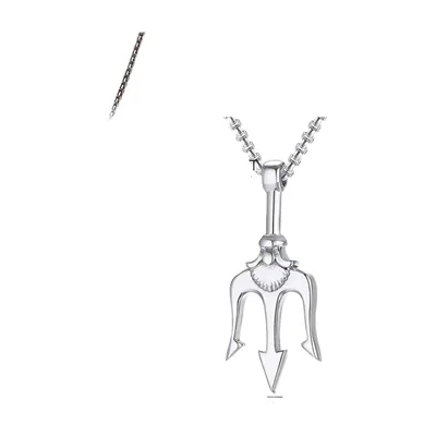 Collier avec Pendentif Trident et Chaîne, Acier Inoxydable