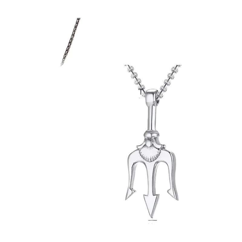 Colgante de Tridente con Cadena, Acero Inoxidable