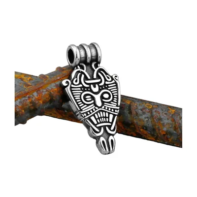 Collier Pendentif Visage Nordique avec Chaîne, Acier Inoxydable