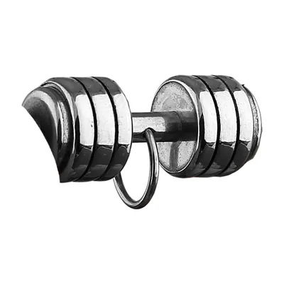Hantel Anhänger Kette für Herren, 316L Edelstahl